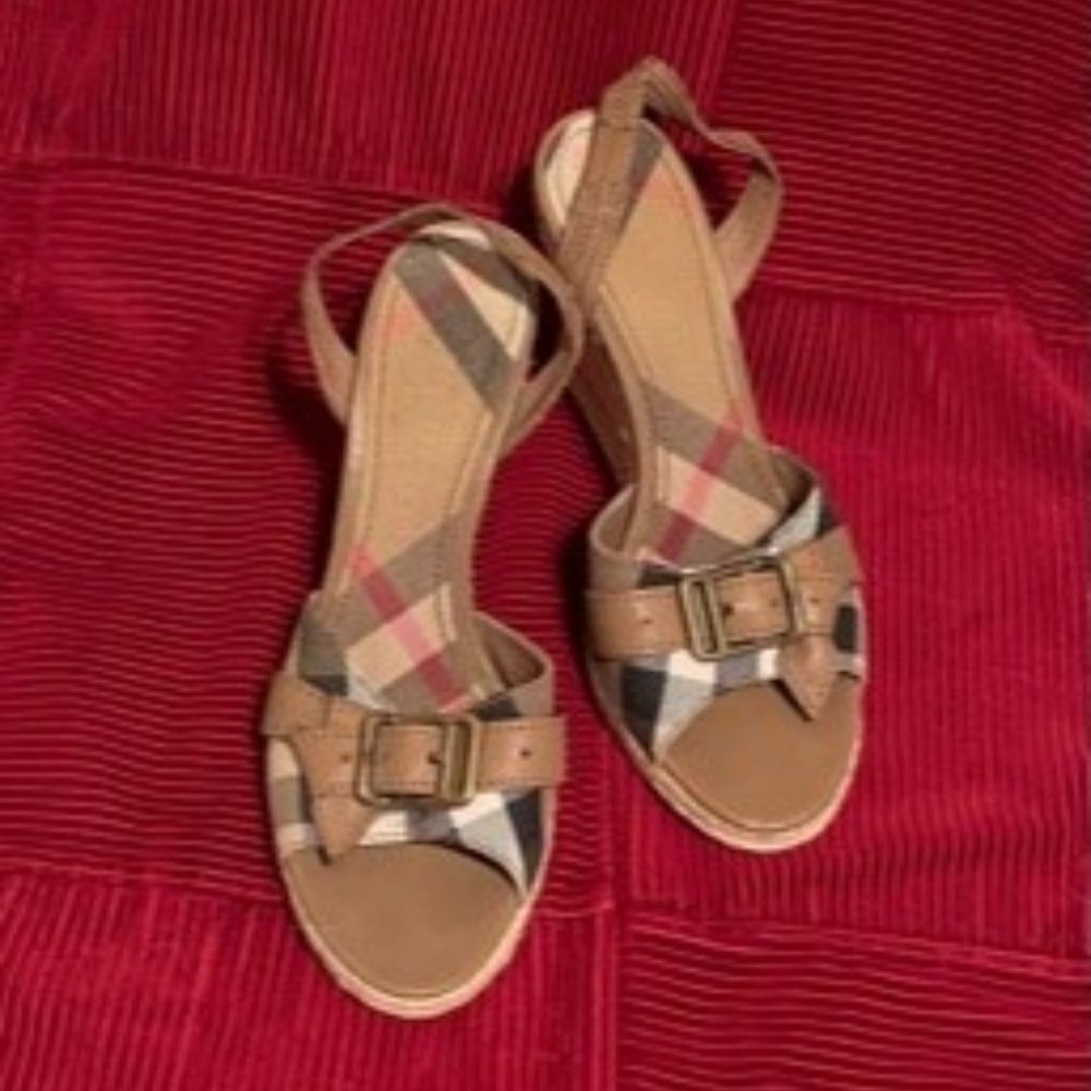 Iconic Burberry Espadrille Wedges